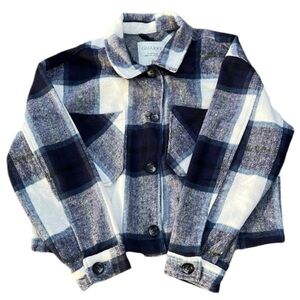 NWT Quarry Plaid Winter Jacket Blue Beige Size Large